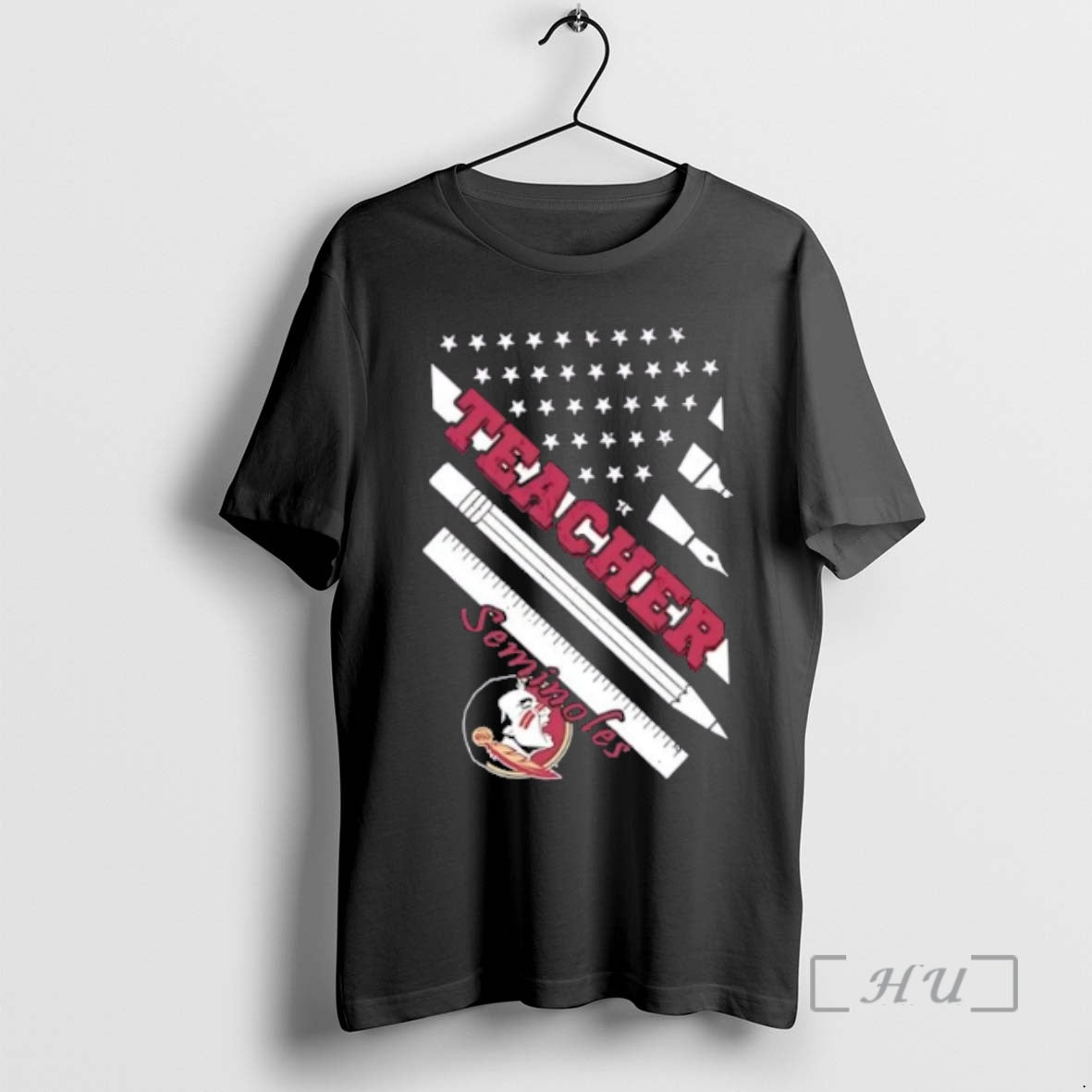 Officials Florida State Seminoles X Teacher American Flag Tee Premium