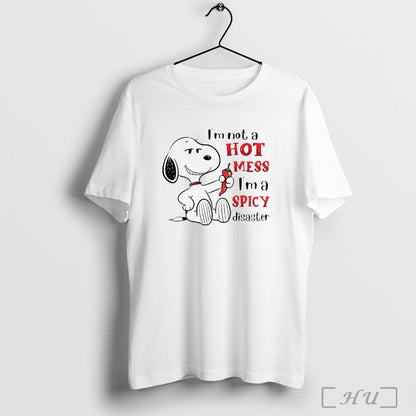 Officials Snoopy Chillies Im Not Hot Mess Im Spicy Disaster Hoodie