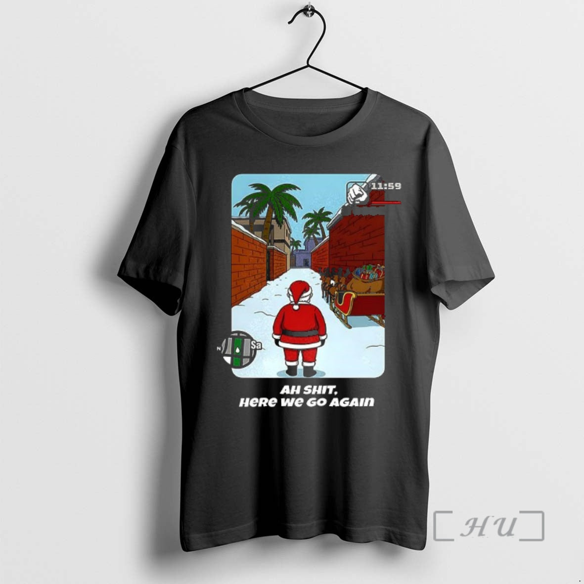 Officials Gta San Andreas Santa Ah Shit Here We Go Again Premium T