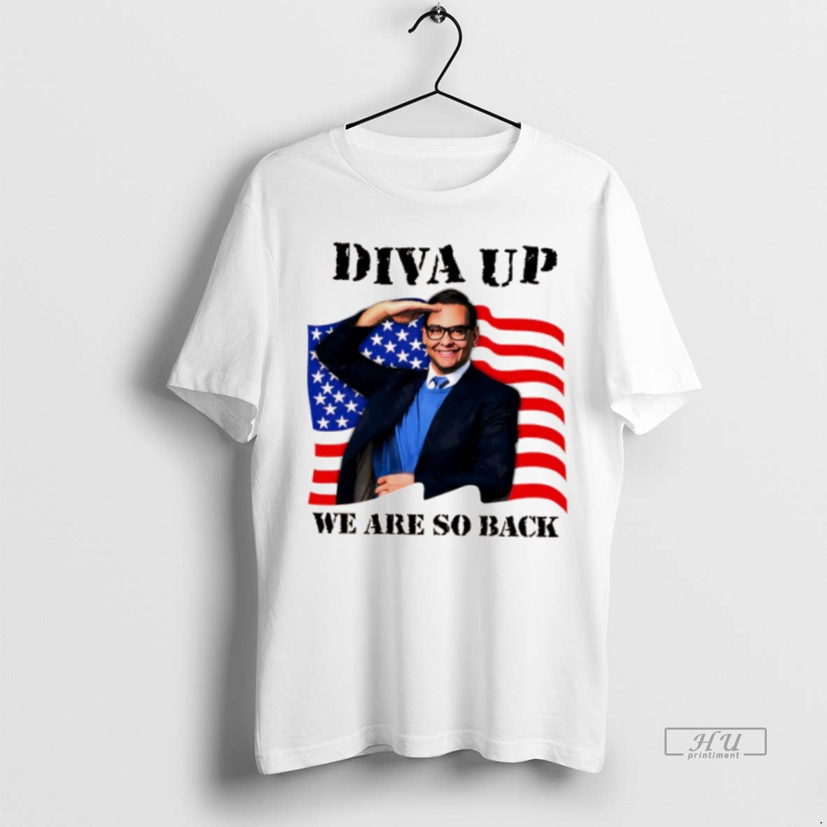 Officials George Santos Diva Up We Are So Back American Flag Tee