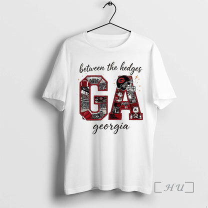 Officials Georgia Bulldogs Football Game Day Between Hedges Tee