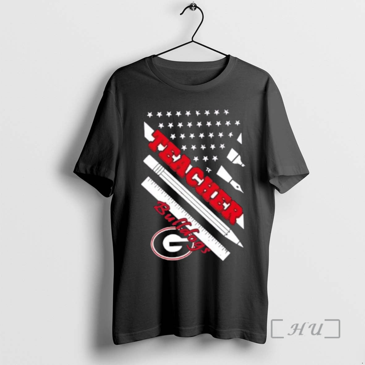 Officials Georgia Bulldogs X Teacher American Flag Shirt Vintage Merch