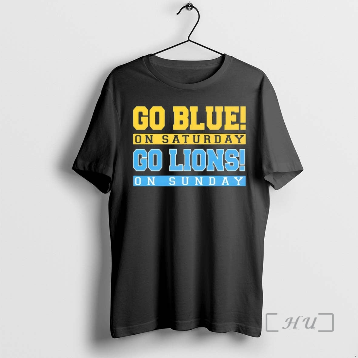 Officials Go Blue Saturday Go Detroit Lions Sunday TShirt Retro Art