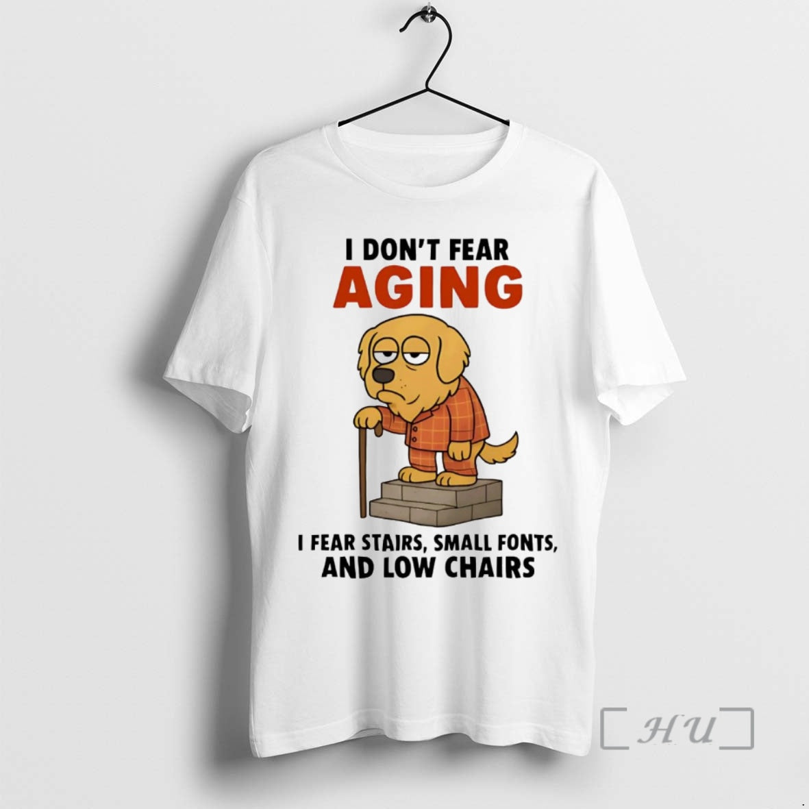 Officials Golden Retriever I Dont Fear Aging I Fear Stairs Small