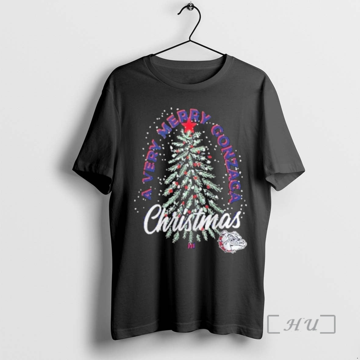 Officials Gonzaga Bulldogs Tree Holiday Sweatshirt Premium Apparel