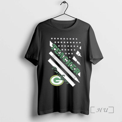 Officials Green Bay Packers Football X Teacher American Flag