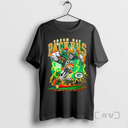 Officials Green Bay Packers Mascot Skeleton Player Tee Vintage Outfit