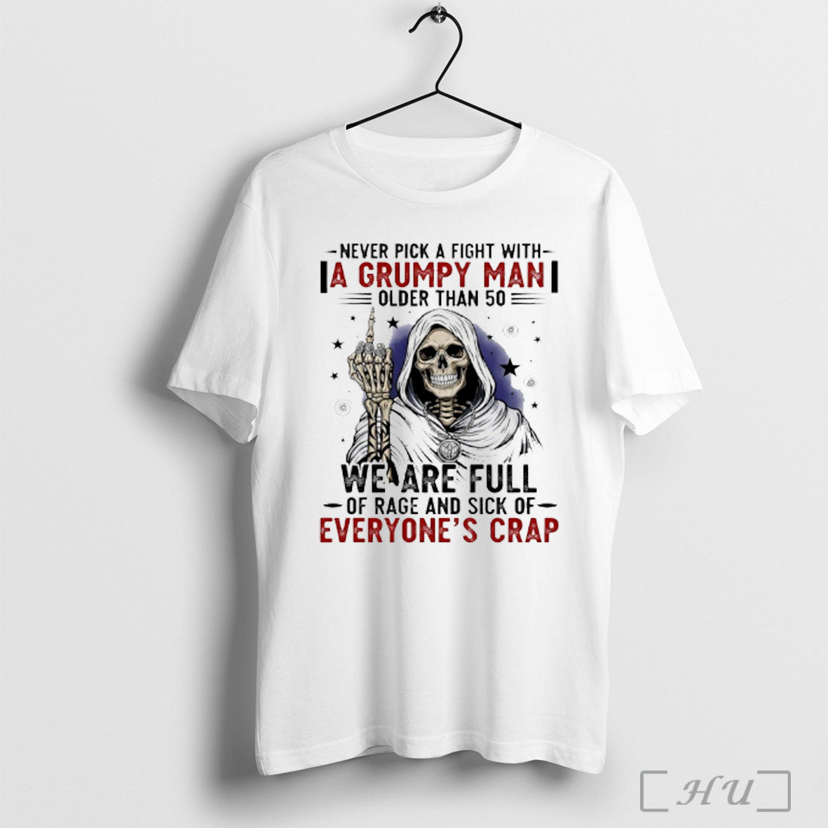 Officials Grim Reaper Never Pick Fight Grumpy Older Than 50 We Hoodie