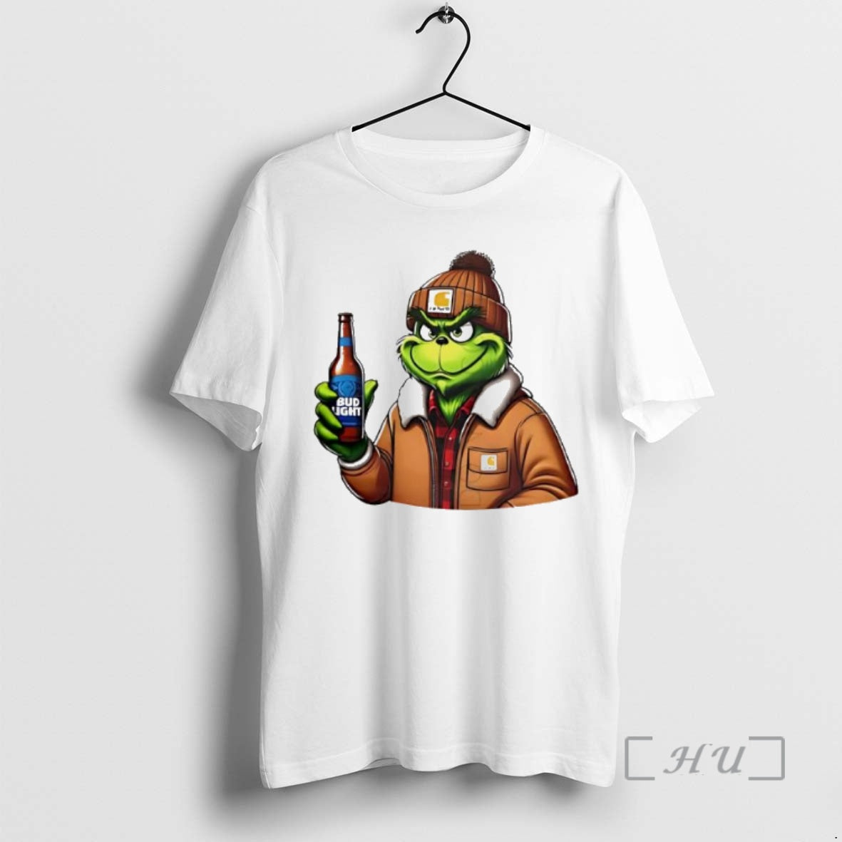Officials Grinch Drinking Beer Bud Light Long Sleeve Retro Look