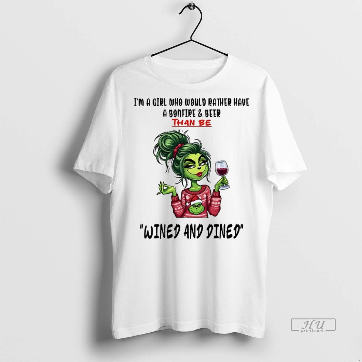 Officials Grinch Im Who Would Rather Have Bonfire And Beer TShirt