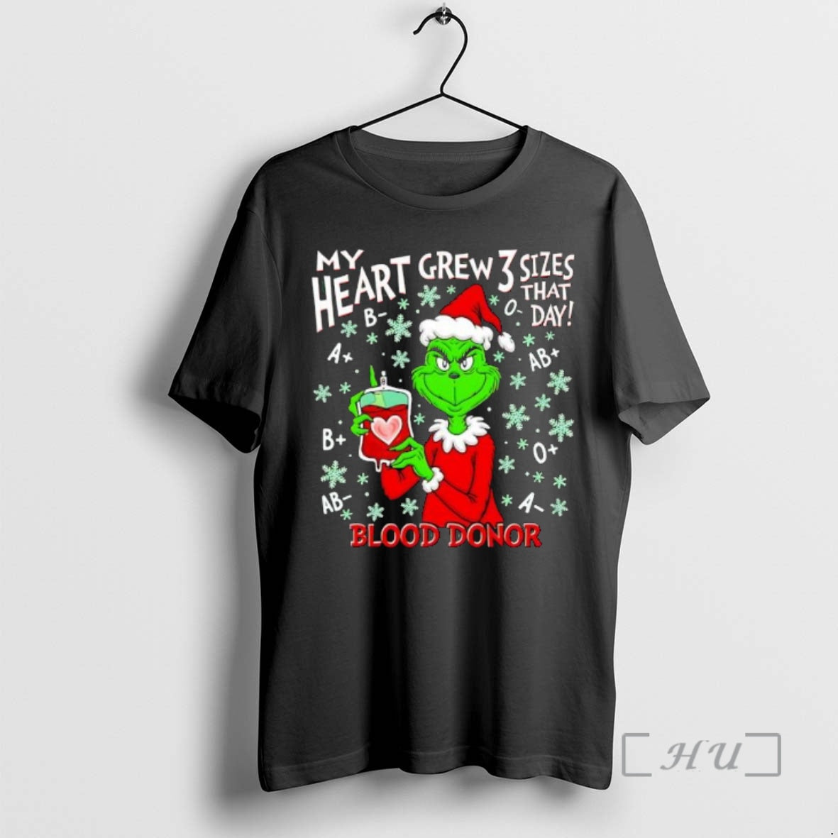 Officials Grinch My Heart Grew 3 Sizes That Day Blood Donor Premium T