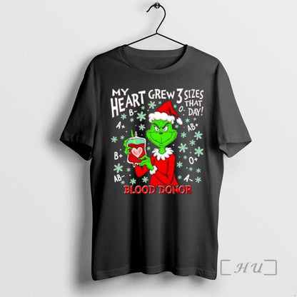 Officials Grinch My Heart Grew 3 Sizes That Day Blood Donor Premium T
