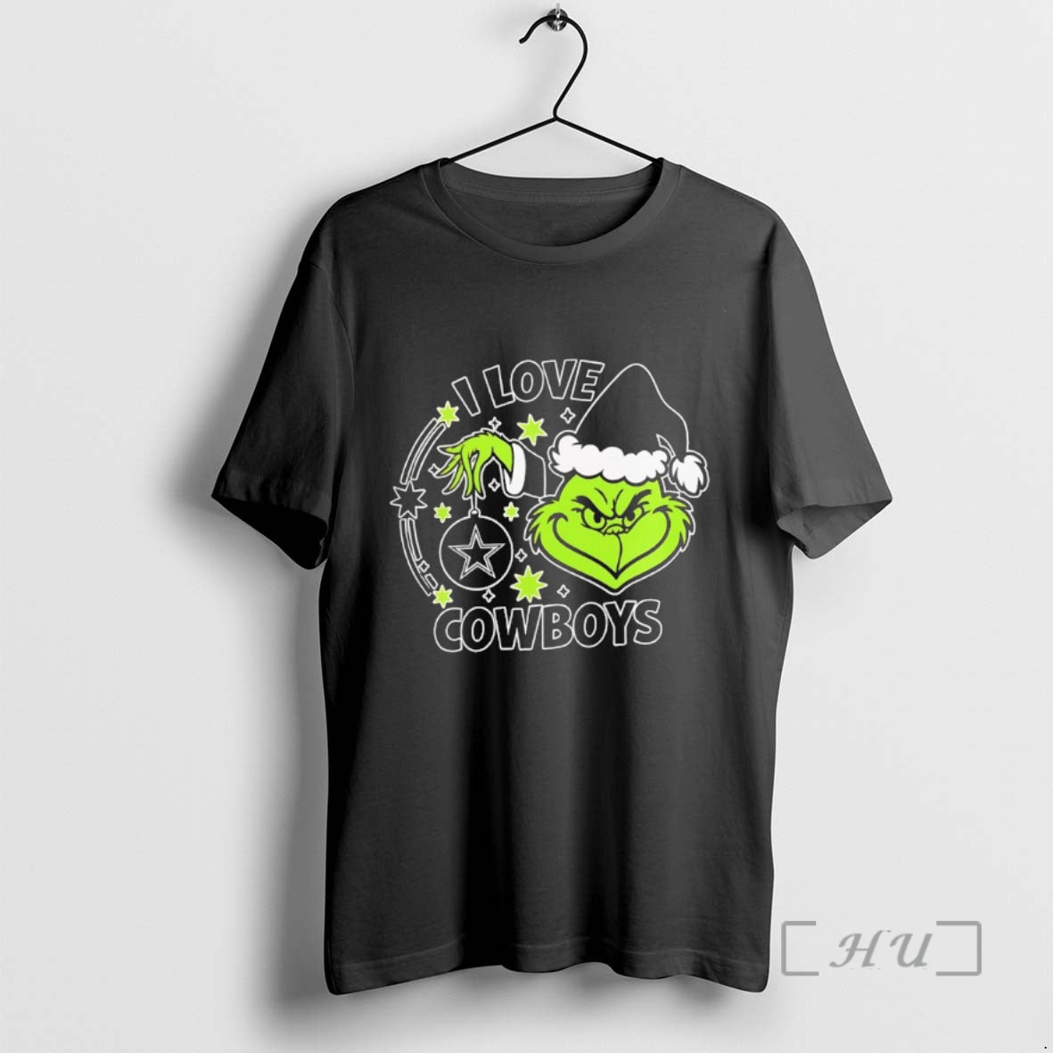 Officials Grinch Santa I Love Dallas Cowboys Tank Top Vintage Gift