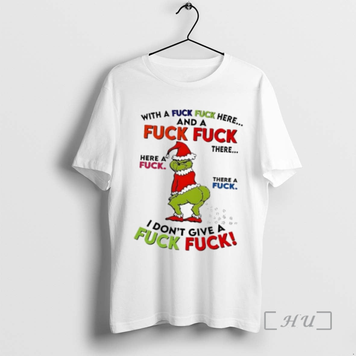 Officials Grinch Santa I Dont Give Fuck Fuck Shirt Exclusive Outfit