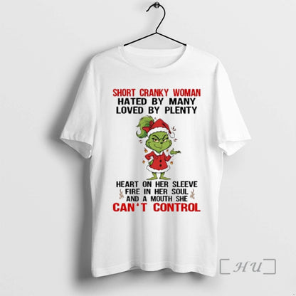 Officials Grinch Santa Suit Short Cranky She Cant Control Shirt