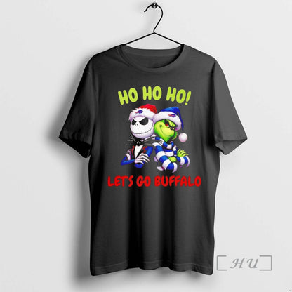 Officials Grinch And Jack Skellington Ho Ho Ho Lets Go Buffalo Bills