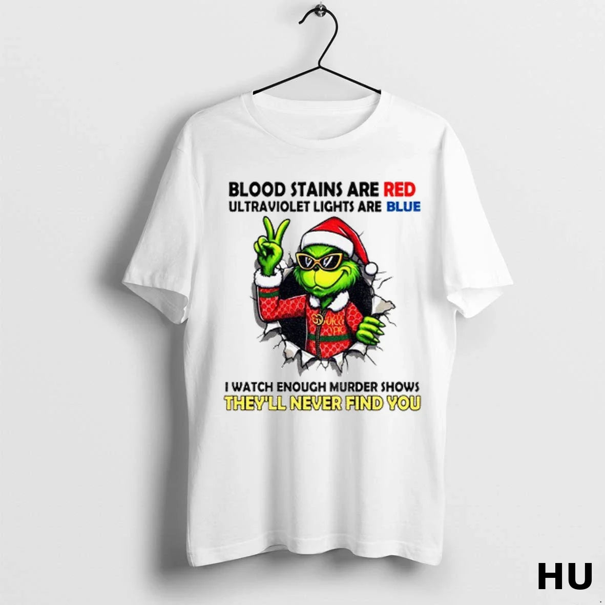 Officials Grinch Blood Stains Are Red Ultraviolet Lights Are Blue I