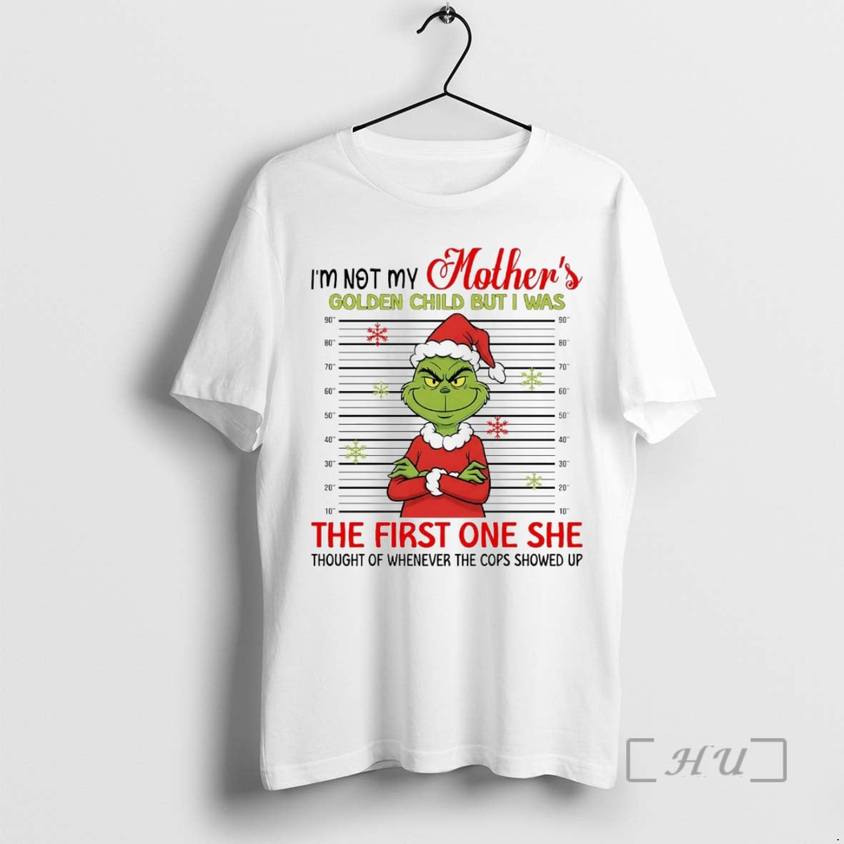 Officials Grinch Mugshot Im Not My Mothers Golden Child Tee Retro
