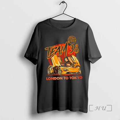 Officials Gumball 3000 Team 38 London To Tokyo TShirt Retro Art