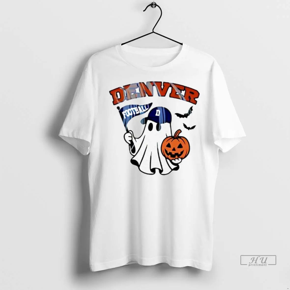 Officials Halloween Ghost Denver Broncos Football Flag Pumpkin Ladies