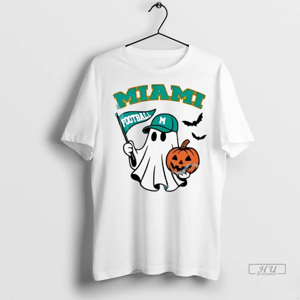 Officials Halloween Ghost Miami Dolphins Football Flag Pumpkin Ladies