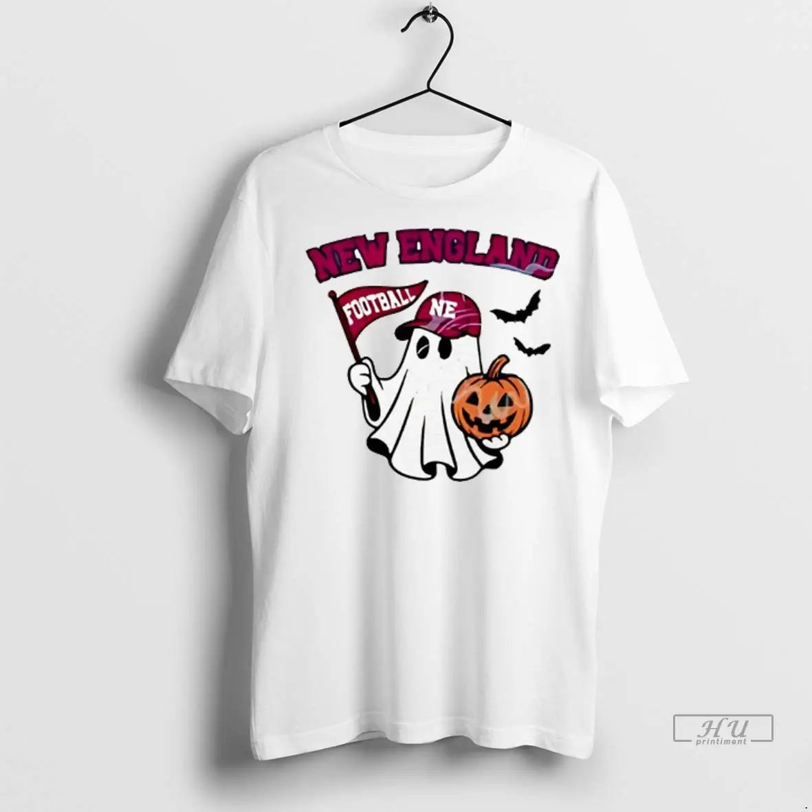 Officials Halloween Ghost New England Patriots Football Flag Pumpkin
