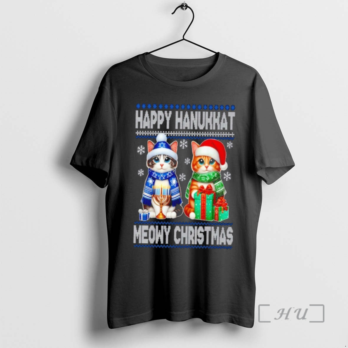 Officials Happy Hanukkat Meowy Ugly Sweat Tank Top Unique Collection