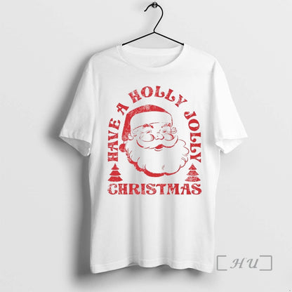 Officials Have Holly Jolly Santa Circle Tee Retro Style