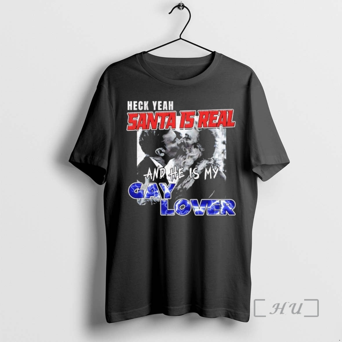 Officials Heck Yeah Santa Is Real And He Is My Gay Premium T Shirts