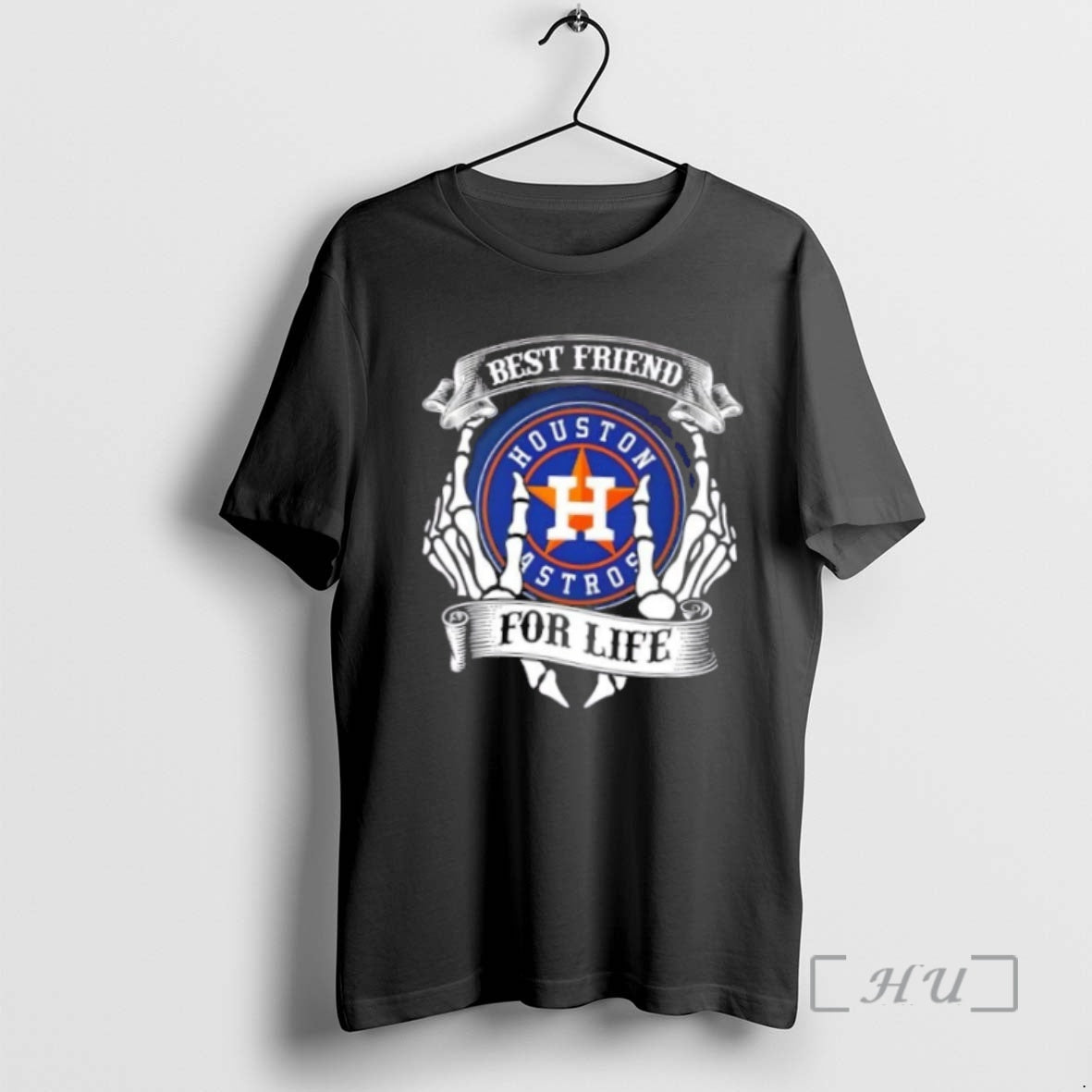 Officials Houston Astros Baseball Best Friend Life Hands Bones Shirt