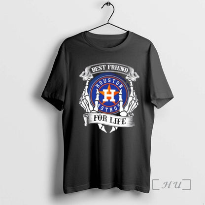 Officials Houston Astros Baseball Best Friend Life Hands Bones Shirt