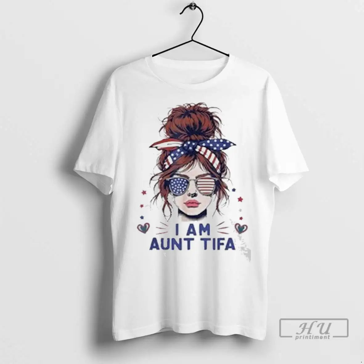Officials I Am Aunt Tifa Usa Flag Ladies T Shirts Hoodie Stylish