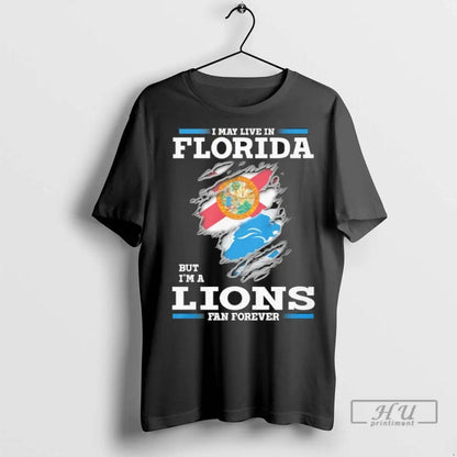 Officials I May Live Florida But Im Detroit Lions Forever Tank Top