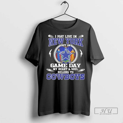 Officials I May Live New York But Game Day My Heart And Soul Hoodie