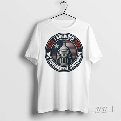 Officials I Survived 2025 Government Shutdown T Shirts Long Sleeve