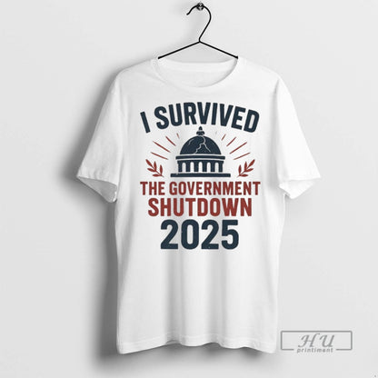 Officials I Survived Government Shutdown 2025 T Shirts Hoodie Modern