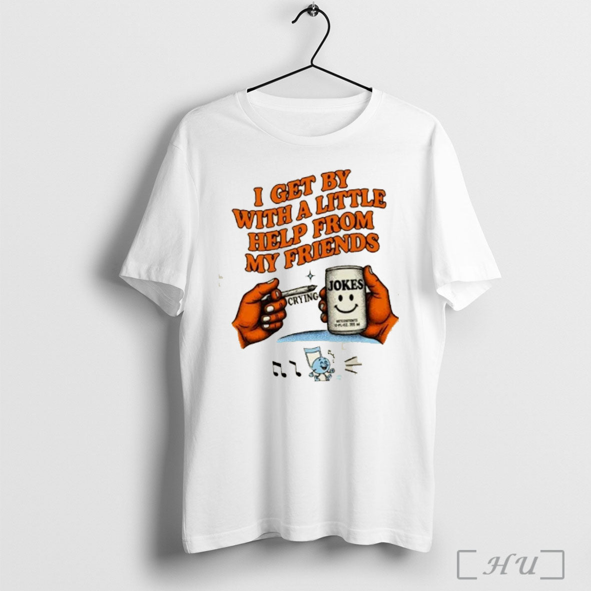 Officials I Get Little Help From My Friends Crying Jokes Tee