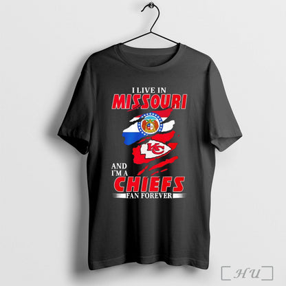 Officials I Live Missouri And Im Chiefs Forever Inside Me Tee
