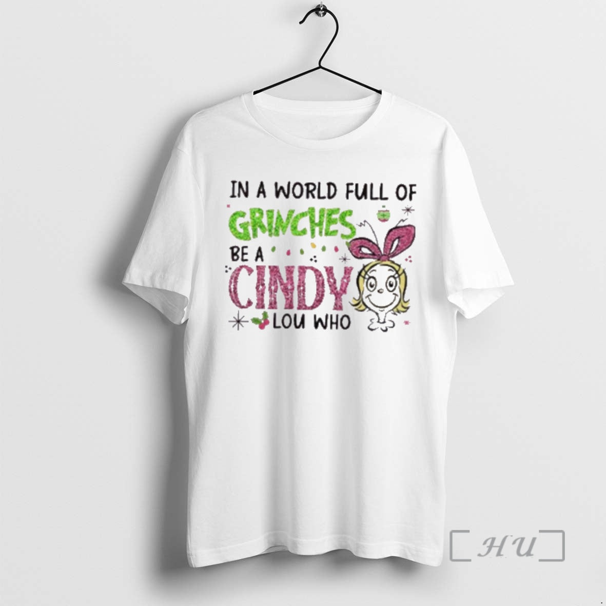 Officials World Full Grinches Be Cindy Lou Who Glitter Grinch TShirt