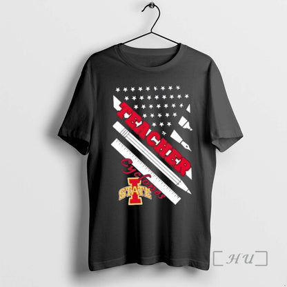 Officials Iowa State Cyclones X Teacher American Flag Shirt Modern