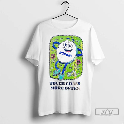 Officials Irl Coin Touch Grass More Often T Shirts Long Sleeve Retro