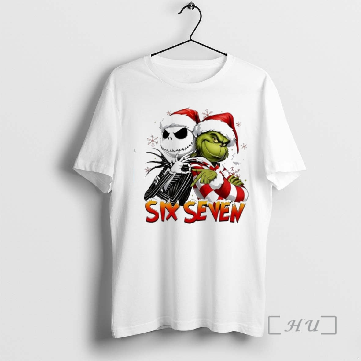 Officials Jack Skellington And Grinch Six Seven Merry TShirt Classic