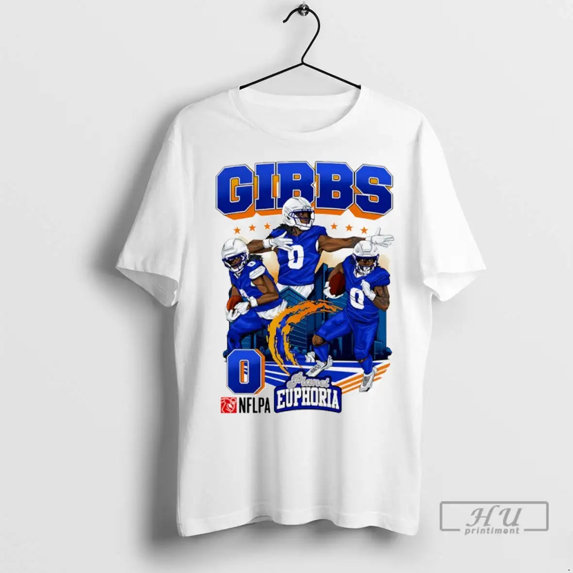 Officials Jahmyr Gibbs 0 Detroit Lions Football Comic T Shirts Hoodie