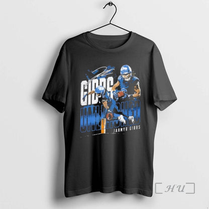 Officials Jahmyr Gibbs Detroit Lions Unleashed Football Shirt Vintage