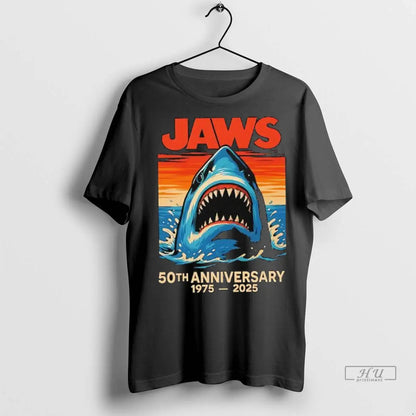 Officials Jaws Movie 50Th Anniversary 1975 2025 Ladies T Shirts