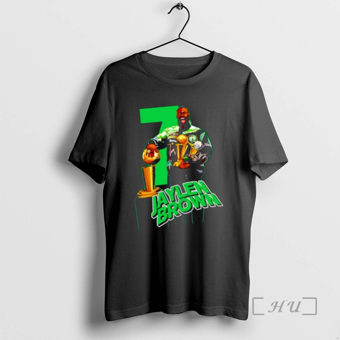 Officials Jaylen Brown Boston Celtic Champions 3X Time Trophy Shirt
