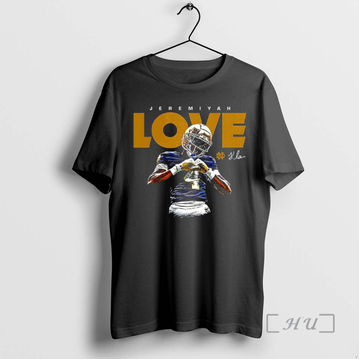 Officials Jeremiyah Love Notre Dame Fighting Irish Signature Tee