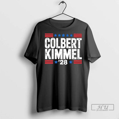 Officials Jimmy Kimmel And Stephen Colbert 28 Election T Shirts Tee