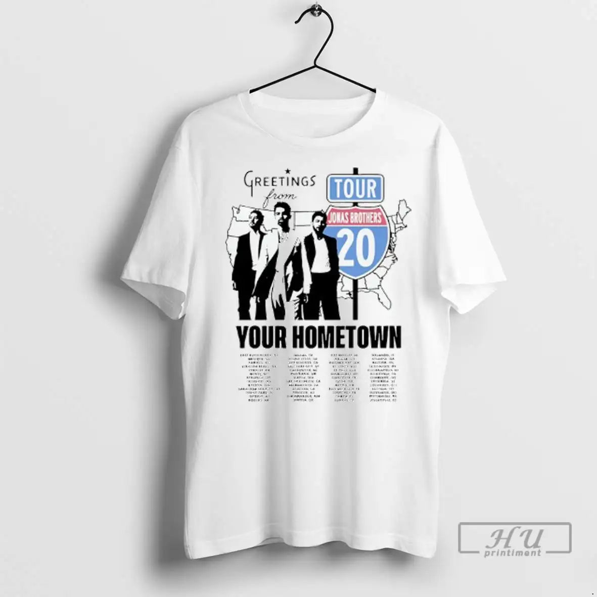 Officials Jonas Brothers Greetings From Your Hometown Route 20 Tour T