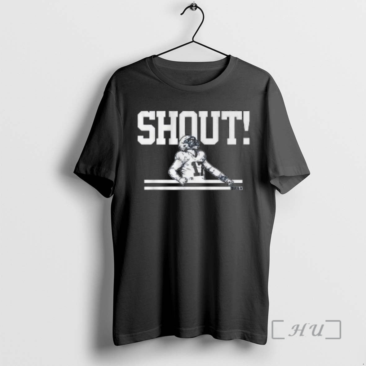 Officials Josh Allen Shout Circle Black Tee Vintage Art